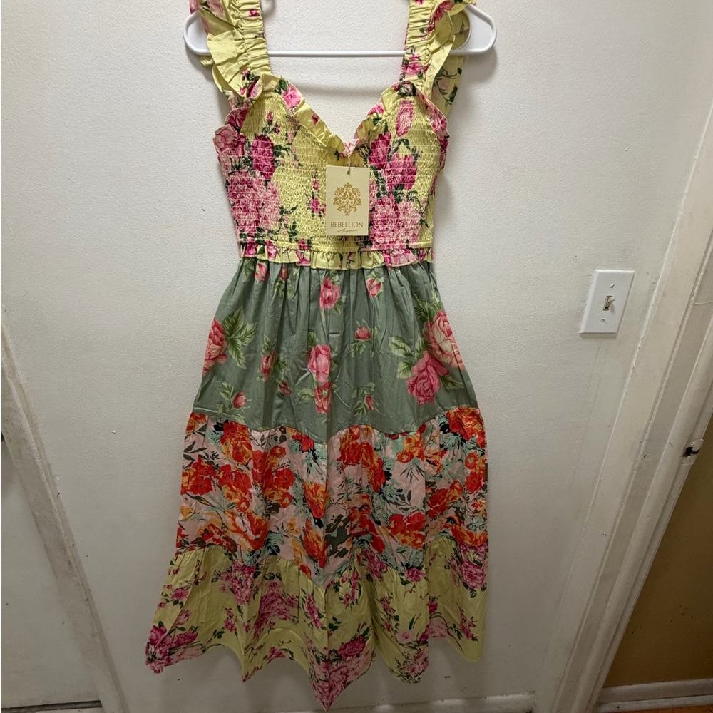 Floral Ruffle Maxi Dress